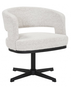 lænestol loungestol stof moderne design drejefod drej drejefunktion beige