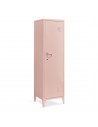Kurik garderobeskab i metal 137 x 38 x 38 cm - Lys pink