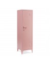 Kurik garderobeskab i metal 137 x 38 x 38 cm - Rosa