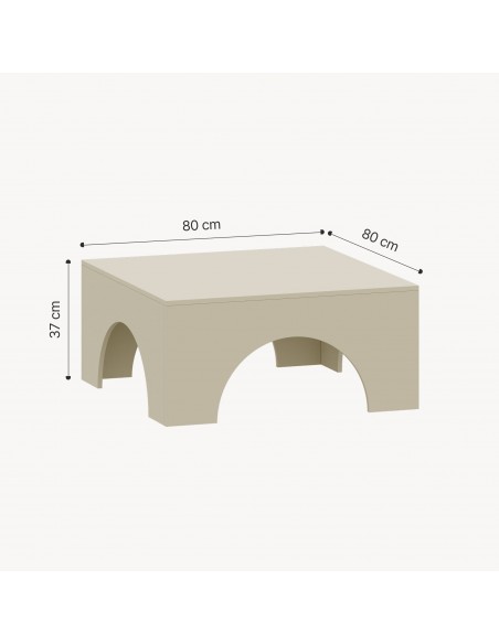 sofabord sidebord stuemøbler rundt moderne design beige