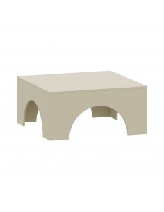 sofabord sidebord stuemøbler rundt moderne design beige