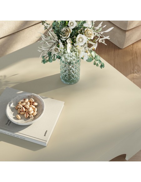 sofabord sidebord stuemøbler rundt moderne design beige