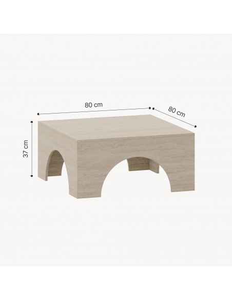 sofabord sidebord stuemøbler moderne design travertin sten