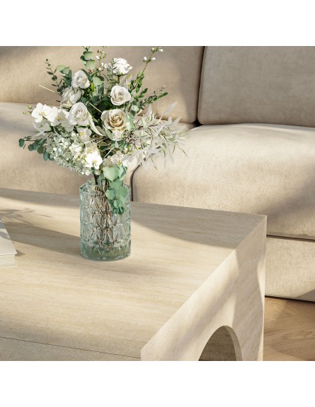 sofabord sidebord stuemøbler moderne design travertin sten