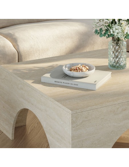 sofabord sidebord stuemøbler moderne design travertin sten