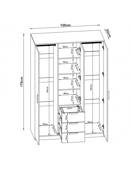 klædeskab hvid skab soveværelse garderobe