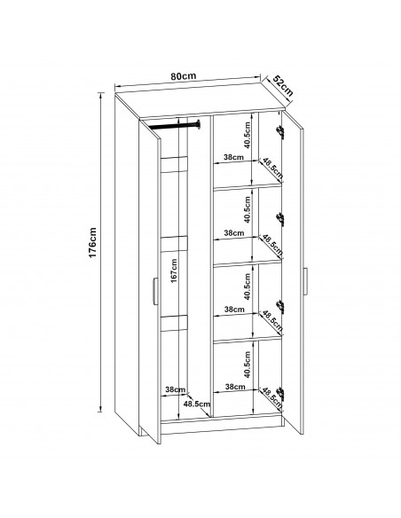 klædeskab skab soveværelse garderobe