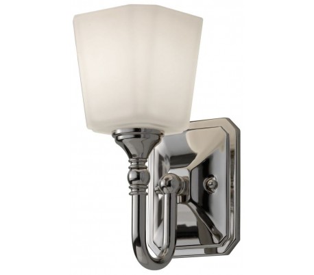 Billede af Concord Badeværelseslampe i stål og glas H25,7 cm 1 x G9 LED - Poleret krom/Hvid