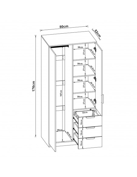 klædeskab skab soveværelse garderobe