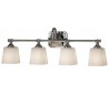 Concord Badeværelseslampe i stål og glas B76,2 cm 4 x G9 LED - Poleret krom/Hvid
