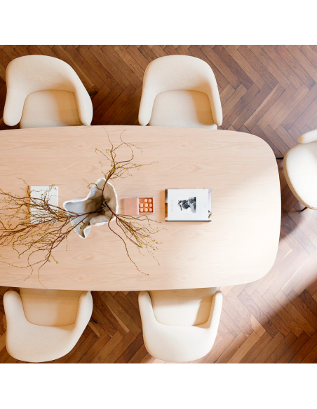 ovalt spisebord 220 træ danform dan-form design dansk moderne