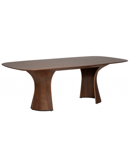 ovalt spisebord 220 træ danform dan-form design dansk moderne valnød