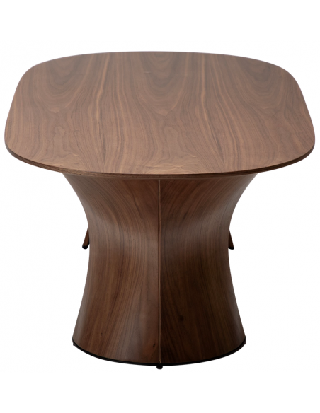 ovalt sofabord træ danform dan-form design dansk moderne valnød