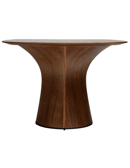 ovalt sofabord træ danform dan-form design dansk moderne valnød