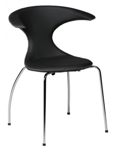 spisebordsstole armlæn sort ægte læder danform dan form dansk design moderne