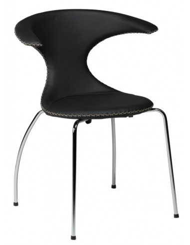 spisebordsstole armlæn sort ægte læder danform dan form dansk design moderne