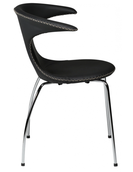 spisebordsstole armlæn sort ægte læder danform dan form dansk design moderne