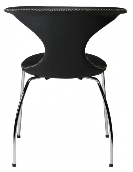 spisebordsstole armlæn sort ægte læder danform dan form dansk design moderne