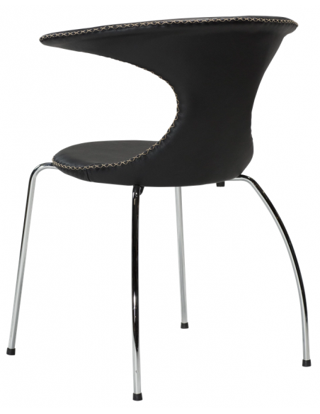 spisebordsstole armlæn sort ægte læder danform dan form dansk design moderne