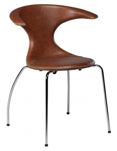 spisebordsstole armlæn brun cognac ægte læder danform dan form dansk design moderne