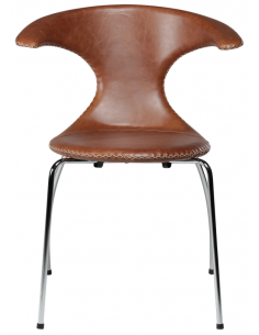 spisebordsstole armlæn brun cognac ægte læder danform dan form dansk design moderne 2