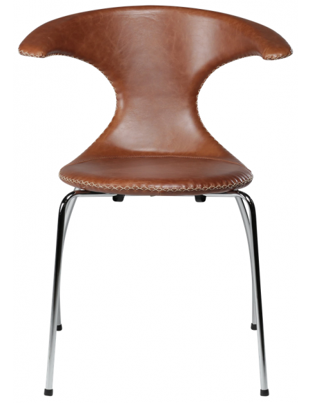 spisebordsstole armlæn brun cognac ægte læder danform dan form dansk design moderne