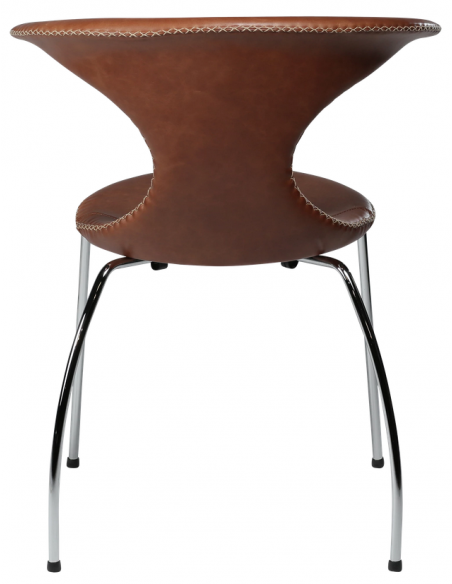 spisebordsstole armlæn brun cognac ægte læder danform dan form dansk design moderne