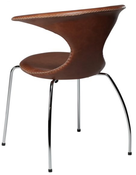 spisebordsstole armlæn brun cognac ægte læder danform dan form dansk design moderne