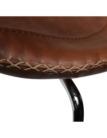 spisebordsstole armlæn brun cognac ægte læder danform dan form dansk design moderne