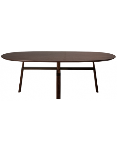 ovalt spisebord 220 træ danform dan-form design dansk moderne valnød