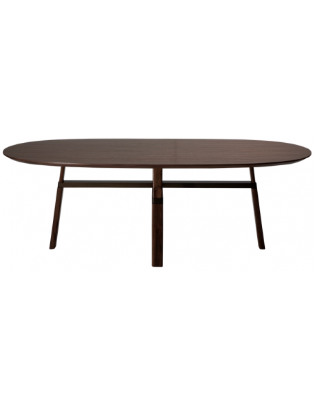 ovalt spisebord 220 træ danform dan-form design dansk moderne valnød