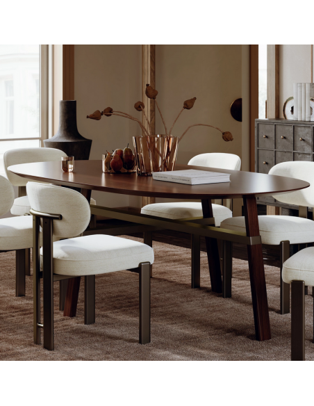 ovalt spisebord 220 træ danform dan-form design dansk moderne valnød