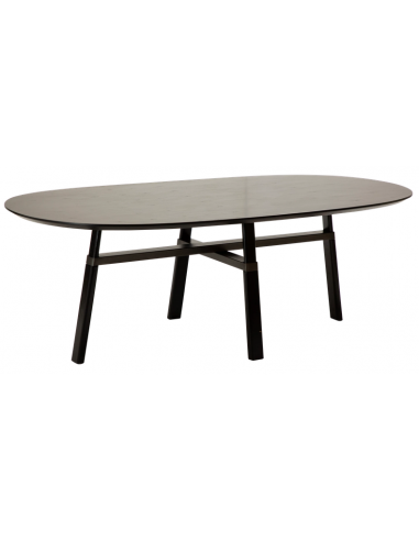 ovalt spisebord 220 træ danform dan-form design dansk moderne sort