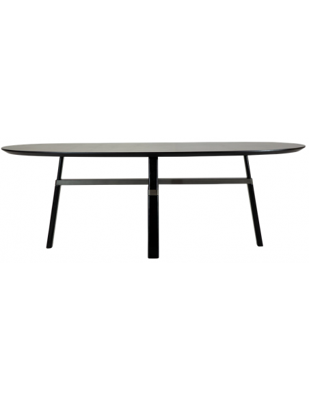 ovalt spisebord 220 træ danform dan-form design dansk moderne sort