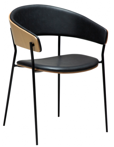 spisebordsstole armlæn sort læder danform dan form dansk design moderne