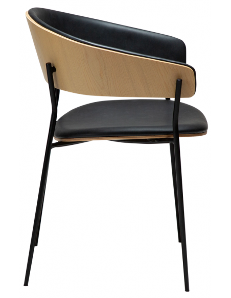 spisebordsstole armlæn sort læder danform dan form dansk design moderne