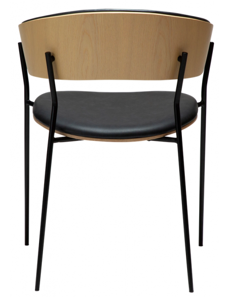 spisebordsstole armlæn sort læder danform dan form dansk design moderne