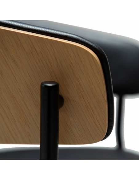 spisebordsstole armlæn sort læder danform dan form dansk design moderne