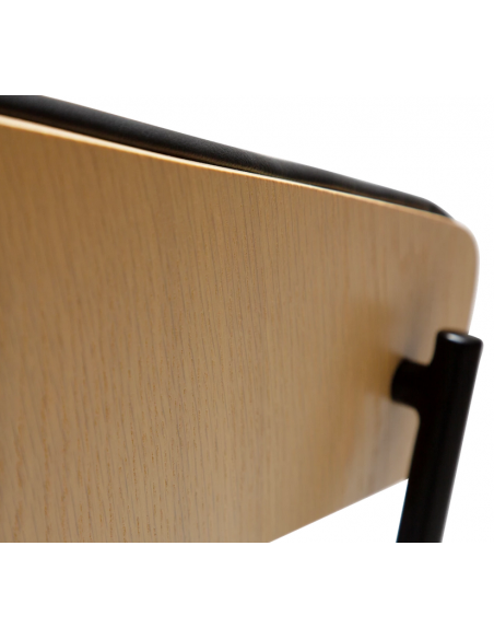 spisebordsstole armlæn sort læder danform dan form dansk design moderne