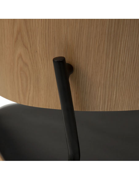 spisebordsstole armlæn sort læder danform dan form dansk design moderne eg