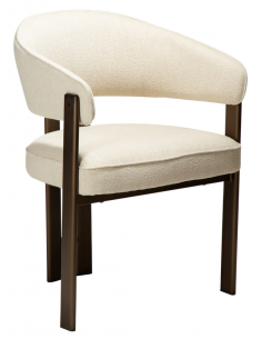 spisebordsstole beige armlæn stof boucle danform dan form dansk design moderne