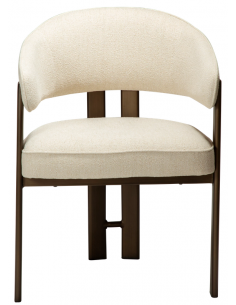 spisebordsstole beige armlæn stof boucle danform dan form dansk design moderne 2
