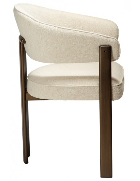 spisebordsstole beige armlæn stof boucle danform dan form dansk design moderne