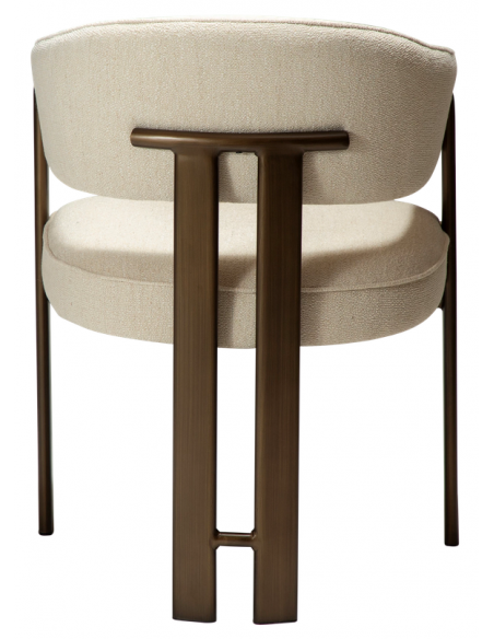 spisebordsstole beige armlæn stof boucle danform dan form dansk design moderne