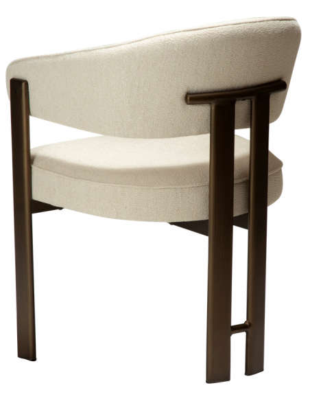 spisebordsstole beige armlæn stof boucle danform dan form dansk design moderne