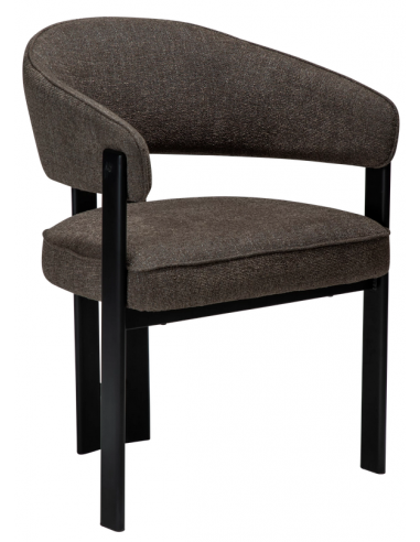 spisebordsstole brun armlæn stof boucle danform dan form dansk design moderne