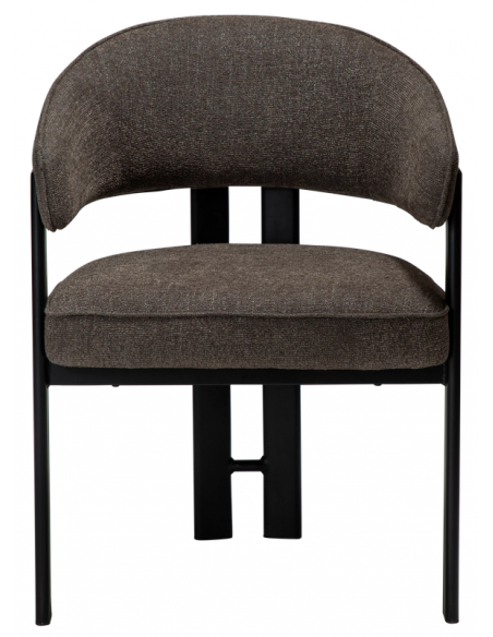 spisebordsstole brun armlæn stof boucle danform dan form dansk design moderne