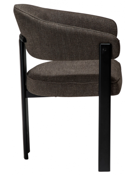 spisebordsstole brun armlæn stof boucle danform dan form dansk design moderne