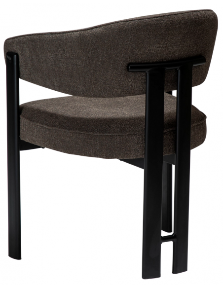 spisebordsstole brun armlæn stof boucle danform dan form dansk design moderne