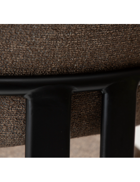 spisebordsstole brun armlæn stof boucle danform dan form dansk design moderne